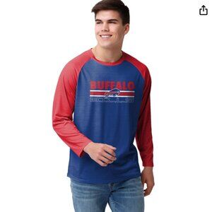 NWT FOCO Mens NFL Team Logo Raglan T-shirt Shirt SZ M